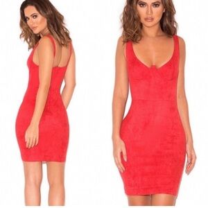 Sexy mini red house of cb date night dress